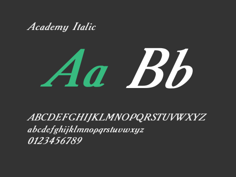 Academy Italic