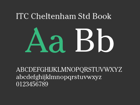 ITC Cheltenham Std Book