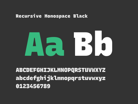 Recursive Monospace Black
