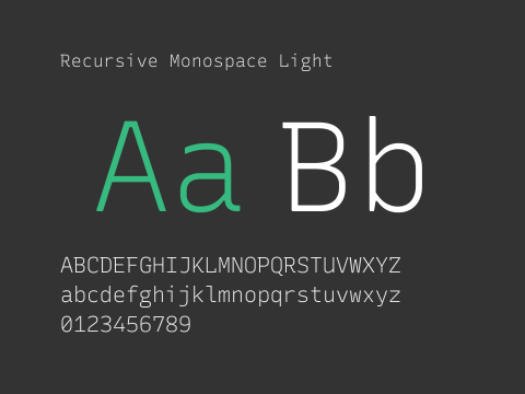 Recursive Monospace Light