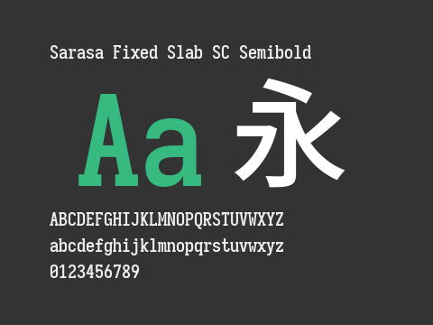 Sarasa Fixed Slab SC Semibold