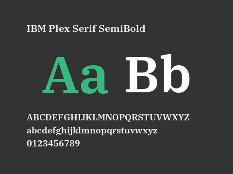 IBM Plex Serif SemiBold