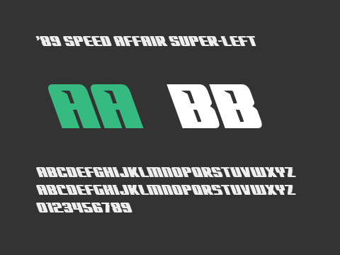 '89 Speed Affair Super-Left