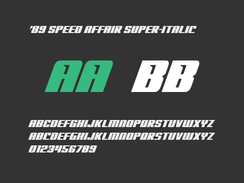 '89 Speed Affair Super-Italic