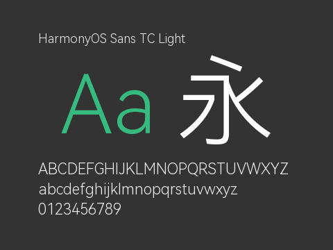 HarmonyOS Sans TC Light